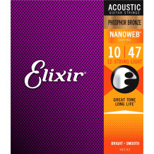 Elixir Strings Nanoweb Coating Phosphore Bronze Acoustic 12-String
