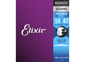 Elixir Strings Polyweb Coating 80/20 Bronze Acoustic 12-String