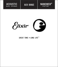 Elixir Strings Nanoweb Coating 80/20 Bronze Acoustic Bass Single