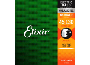 Elixir Strings Nanoweb Coating Nickel Plated Steel Bass 5-String