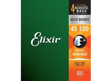 Elixir Strings Nanoweb Coating 80/20 Bronze Acoustic Bass 4-String
