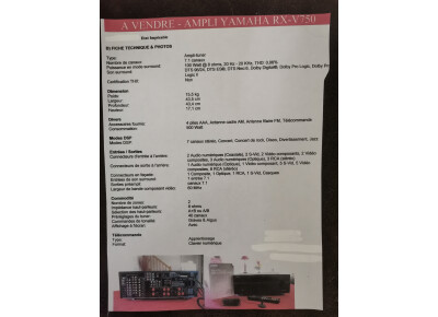 Yamaha Ampli RX-V750