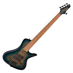 Gear4Music RedSub Coliseum Fanned Fret 5-String Bass