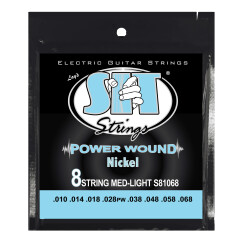 SIT Strings Power Wound Nickel Electric Guitar 8-String Set