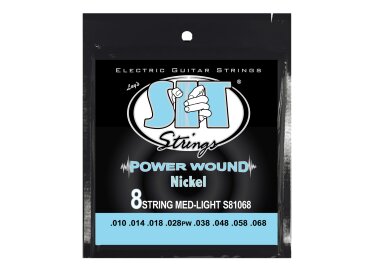 SIT Strings Power Wound Nickel Electric Guitar 8-String Set