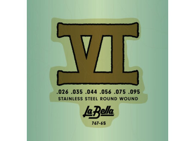 La Bella 767-6S Bass VI Stainless Steel Rounds