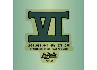 La Bella 767-6F Bass VI Stainless Flats