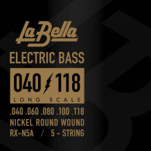 La Bella RX Nickel Round Electric Bass 5-String