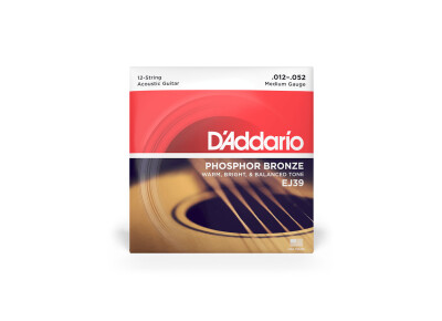 D'Addario Phosphor Bronze Wound Acoustic Guitar 12-String