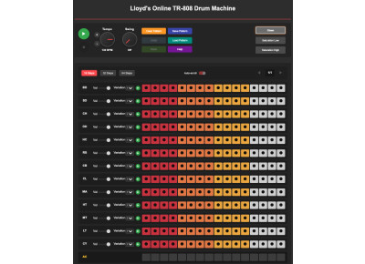 Lloyd Stellar Lloyd's Online TR-808 Drum Machine