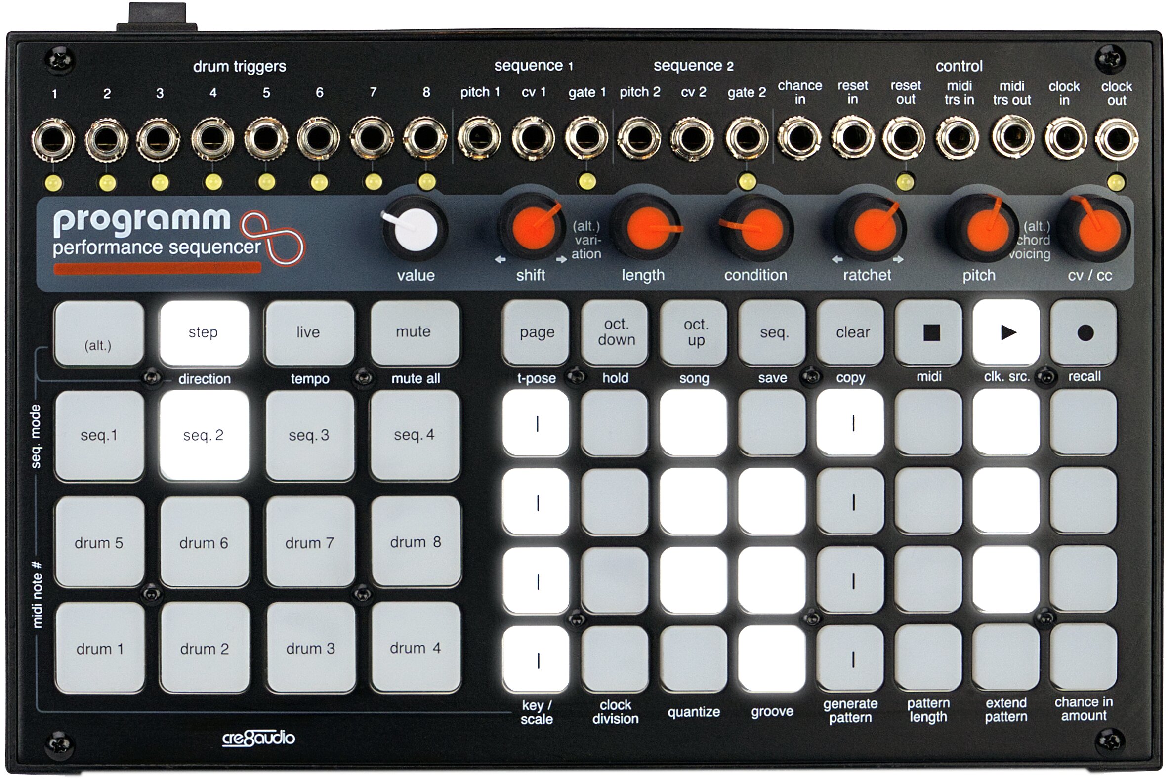 D Programm Cre8audio Programm - Séquenceur hardware - Audiofanzine