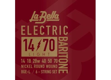 La Bella BGE Nickel Round Electric Baritone Guitar