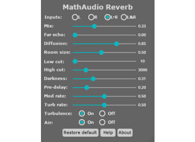 MathAudio Reverb