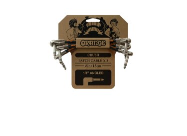 Orange Crush Patch Lead x 3 Angled Cable 6"