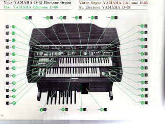 H.P. muets orgue Electone D65/D80