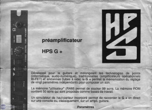 HPS G+ Stereo Digital Tube Preamp