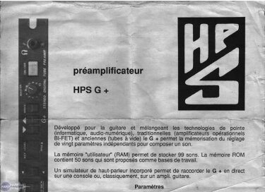 HPS G+ Stereo Digital Tube Preamp