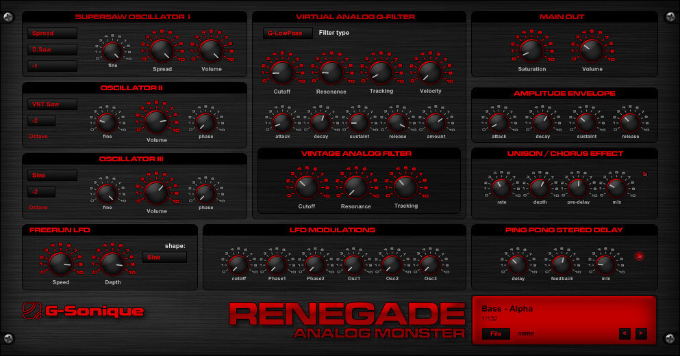 G-Sonique Renegade en 64 bits et promos