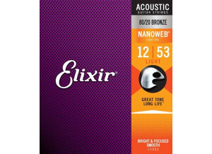 Elixir Strings Nanoweb Coating 80/20 Bronze Acoustic 6-String