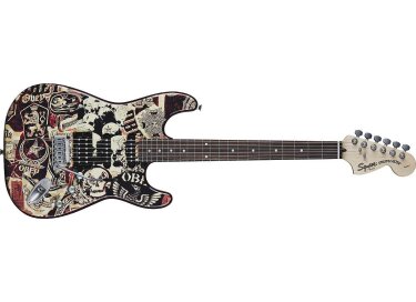 Squier Obey Graphic Stratocaster Collage