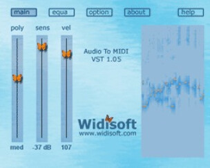 Widi Audio To MIDI VST 1.1