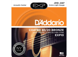 D'Addario EXP Coated 80/20 Bronze Wound Acoustic Guitar