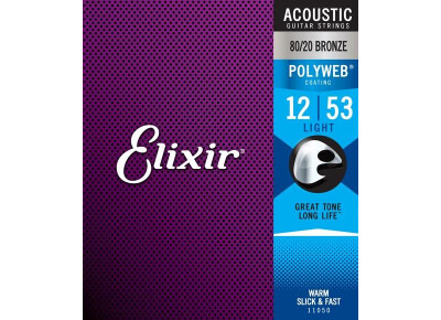Elixir Strings Polyweb Coating 80/20 Bronze Acoustic 6-String