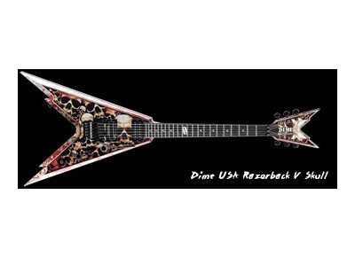 Dean Guitars USA Dime Razorback V Skull