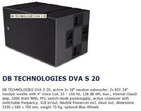 dB Technologies DVA S20