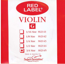 Super-Sensitive Corde de violon 3/4 "Red Label" - SOL