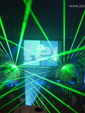 Show laser 3 x 5 Watts, en convention.
