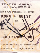 Toulon [17/08/2005] Concert KoRn autograph
