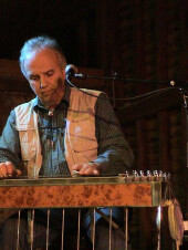 Steel guitar on stage