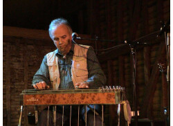 Steel guitar on stage