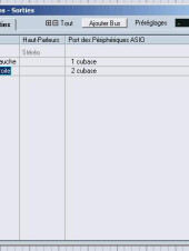 Sorties Cubase