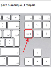 clavier Apple touche Suppr