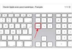 clavier Apple touche Suppr