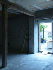 le garage : installation baie vitrée