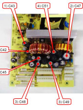 Condensateurs à changer sur alim numérique DM-24