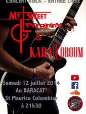Flyer concert au Baracat' le 12/7/14