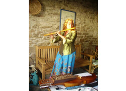 En Bretagne à la flûte traversière médiéval