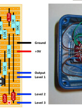 schéma d'un circuit BlueBox, et intérieur de la version originale