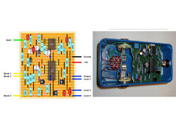 schéma d'un circuit BlueBox, et intérieur de la version originale