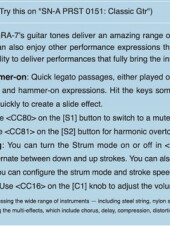 Integra-7 Articulation SN-A Guitar Tones
