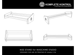 Prévisualisation du stand pour le M32 - surélévation pour Maschine Studio - En attente de STL