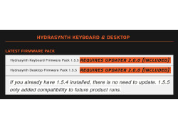 ASM HYDRASYNTH KEYBOARD & DESKTOP Firmware Update