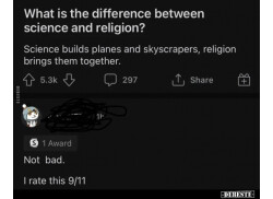 difference science and religion