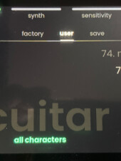 Save Preset User - Factory Preset Anareed appears